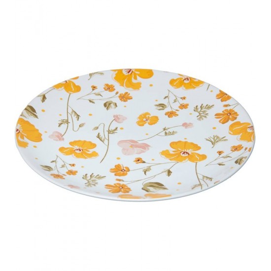 Prato 28cm Avulso Raso Doce Encanto Amarelo Cerâmica